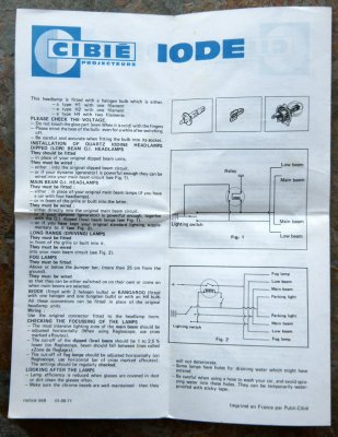CIBIE IODE - English Instructions