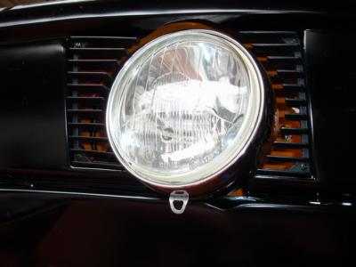 CIBIE hood mounted lights used inside fiberglass front bumper