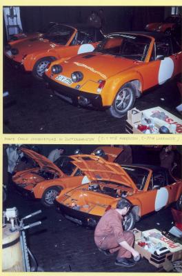 Porsche Factory Werks Photo - 1971 Monte Carlo Rally 914-6 GT cars