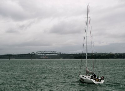 Yacht with Harbour Bridge beyond