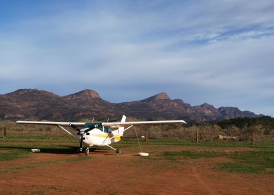 At Wilpena Airstrip