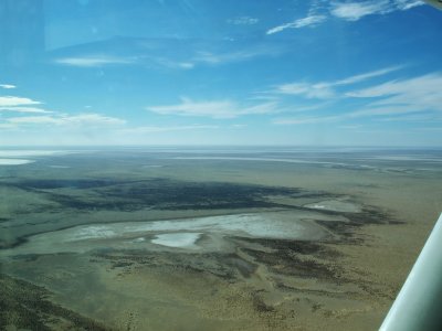 Approaching Lake Eyre from South