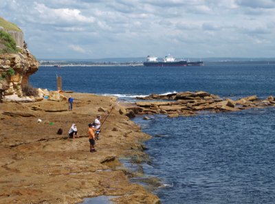 Fishing at Bare Island