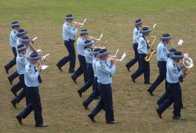 Three rows of the NSW Police Band