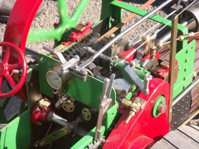 Detail of steam engine, running
