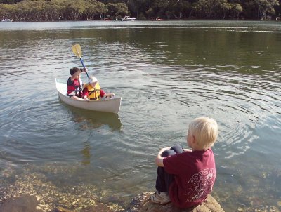 Kids with Canoe