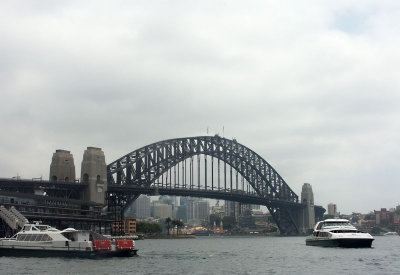 Sydney Harbour Bridge, and Ferries in Sydney Cove