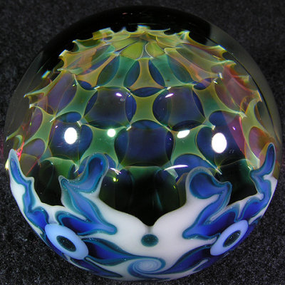 A cobalt blue base is under the fuming, giving such incredible colors.