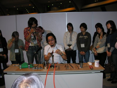 Ryo Ono doing a demo.  Awesome guy, we got to know him well later in the trip.