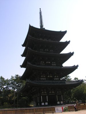 There seemed to be a tall skinny temple like this near all the main temples. Didn't learn the significance.