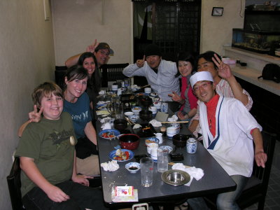 It was a small place, we took it over with our group. Aki's friend was awesome, gave us some of his glass beads as well!