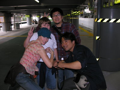10/26 - At the train station, time to head to Tokyo for the remainder of our trip.  Becky made Aki cry.