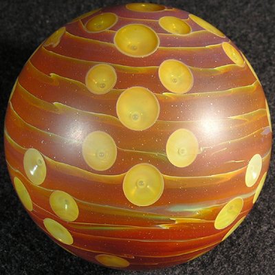 Your collection will have few marbles as unique as this one - it was actually tumbled in a rock tumbler with fine grit!