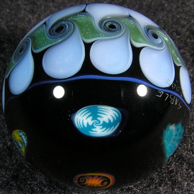 And the Hypnotic Wigwag milli.  I can't believe how much this marble has, WOW!
