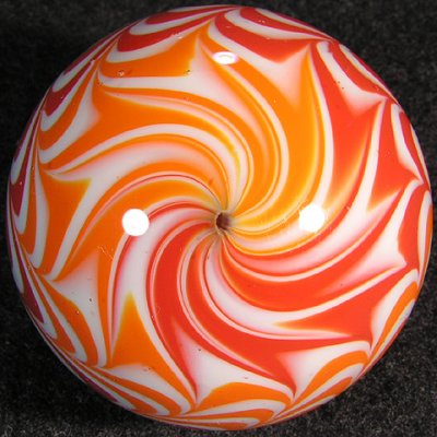 One of the sweetest orange marbles ever!