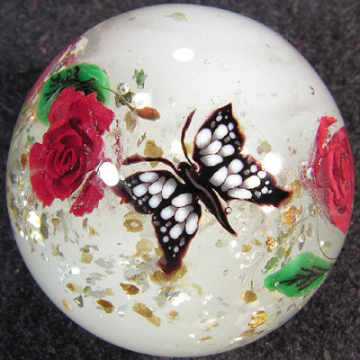 Butterfly Rise by a Rose Size: 1.39 Price: SOLD