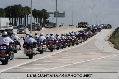 Sgt. Ron Harrison's Funeral Proccesion