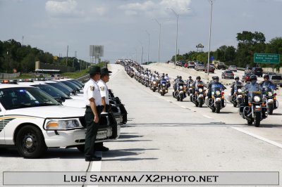 Sgt. Ron Harrison's Funeral Proccesion