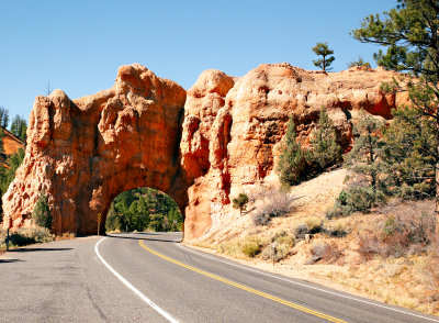 Traveling through the Red Canyon