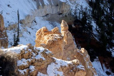 Snowfall on Hoodoos