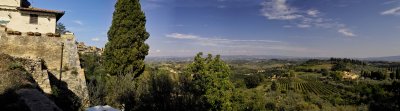 Landscape close San Gimignano, Tuscany