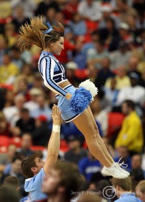North Carolina Tar Heels Cheerleaders during a timeout