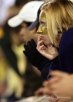 Georgia Tech fan watches and hopes for a fourth quarter comeback