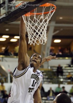 Georgia Tech F Favors goes up for a dunk