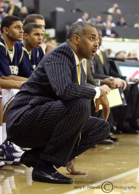 Georgia Tech Yellow Jackets Head Coach Paul Hewitt is surprised by a call