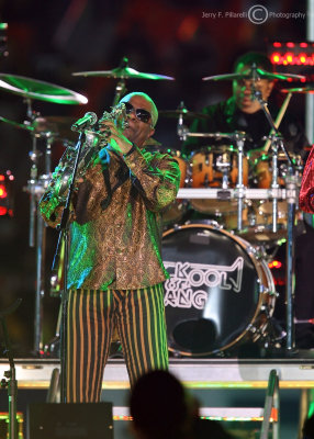 Dennis Thomas of Kool & the Gang performs at halftime of the 2010 Orange Bowl