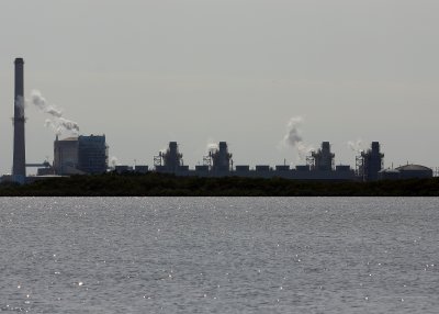 The Turkey Point Power Plant just outside the boundary of Biscayne National Park