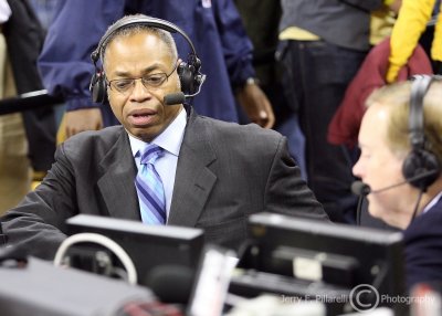 ESPN Analyst Len Elmore during the broadcast