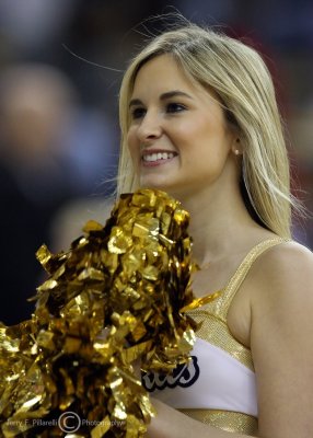 Yellow Jackets Dance Team member during a break in the action