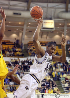 Jackets F Favors puts up an off balance shot after being fouled