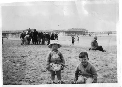 Blackpool Beach England and I'm sulking because I can't go pet the donkeys