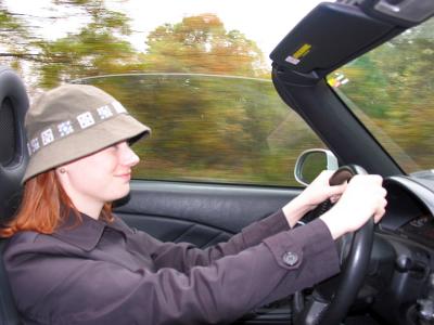 Lesley Driving her S2000