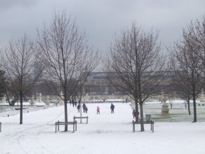 G Jardin des Tuileries - Snowy sunset - 1