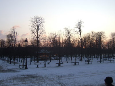 G Jardin des Tuileries - Snowy sunset - 3