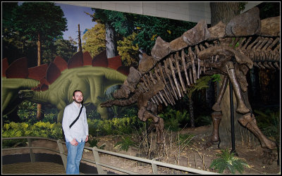 Mike and a Stegosaurus