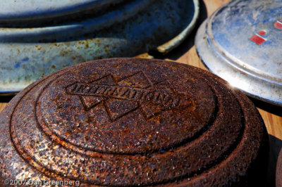 Hubcaps at swap meet