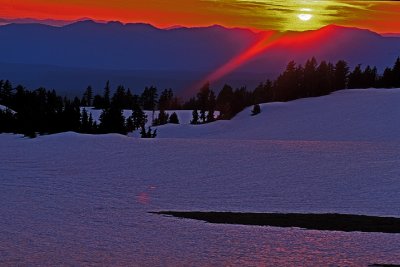 Sunset, Crater Lake National Park, Oregon