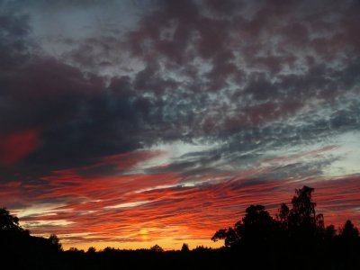 Sunset from Jurguci country house, Cesvaine area