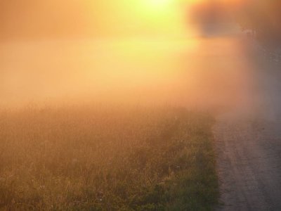 Sunrise near Karkli, Cesvaine region