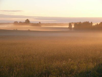 Sunrise near Karkli, Cesvaine region