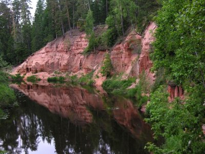 Nelku rock at Salaca river