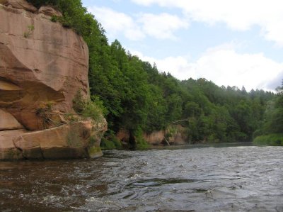 Kuku cliff in Gauja National Park