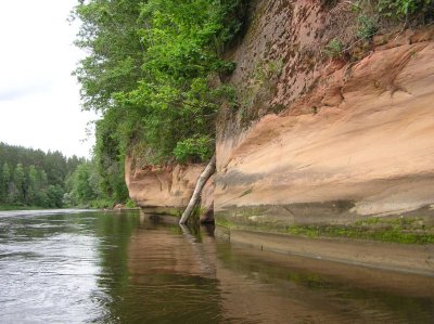 Kuku cliff in Gauja National Park