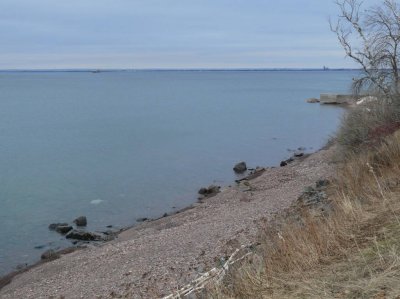 Lake Superior shore north from Duluth