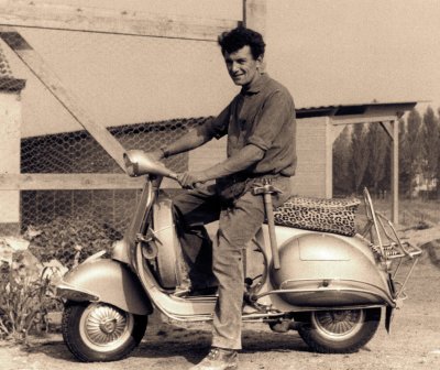 The scooter of his friend Marcel.