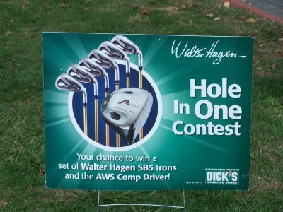 Thanks to Dicks Sporting Goods for furnishing our Door Prizes and Hole-In-One Contest